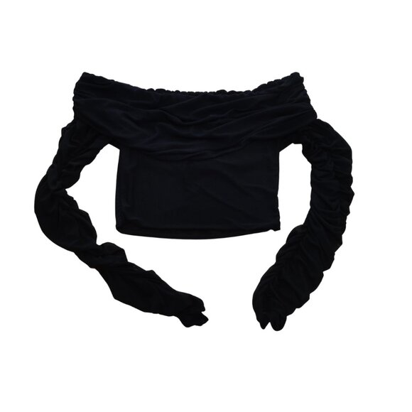 Doll House Mesh Drape Front Top - Picture 3 of 4